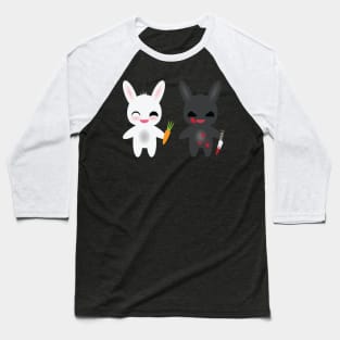 Cute rabbit and killer rabbit Baseball T-Shirt